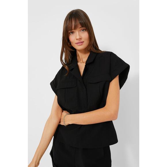 TUCKERNUCK Black Scottie Shirt Size M NWT Retail $128 Tuckernuck - Picture 1 of 7